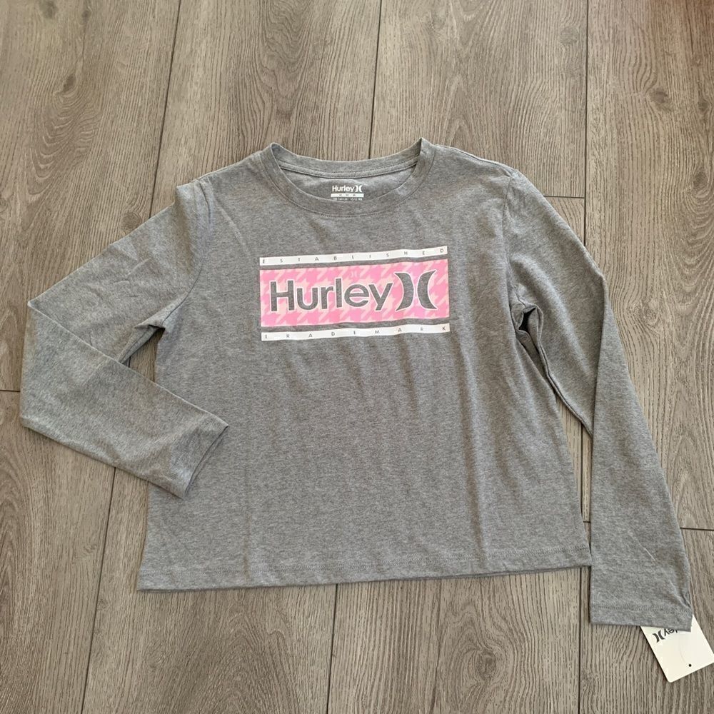 Hurley carbon heather girls long sleeve shirt